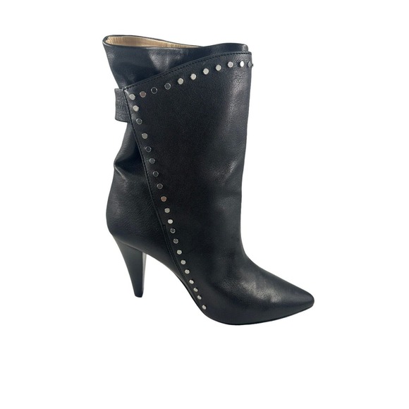 IRO CHLONE $795 Studded Leather Ankle Boots Moto US5.5 FR36 Made in Portugal - Picture 3 of 16